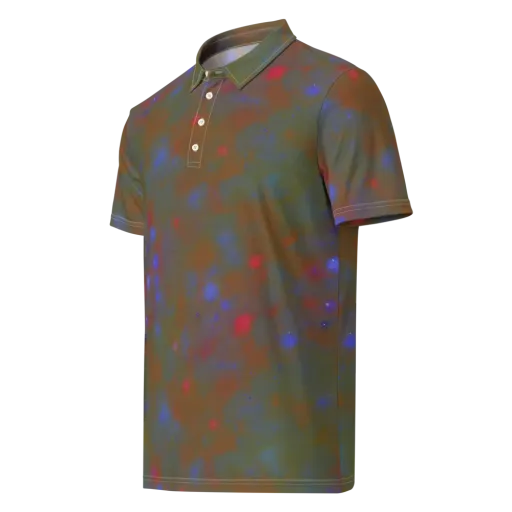 Nebula Moss on a Men's Slim Fit Polo Shirt