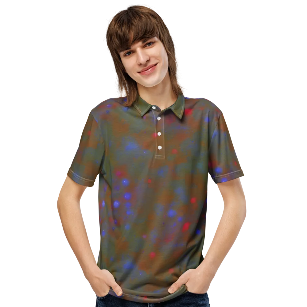 Nebula Moss on Men's Slim Fit Polo Shirt — Front