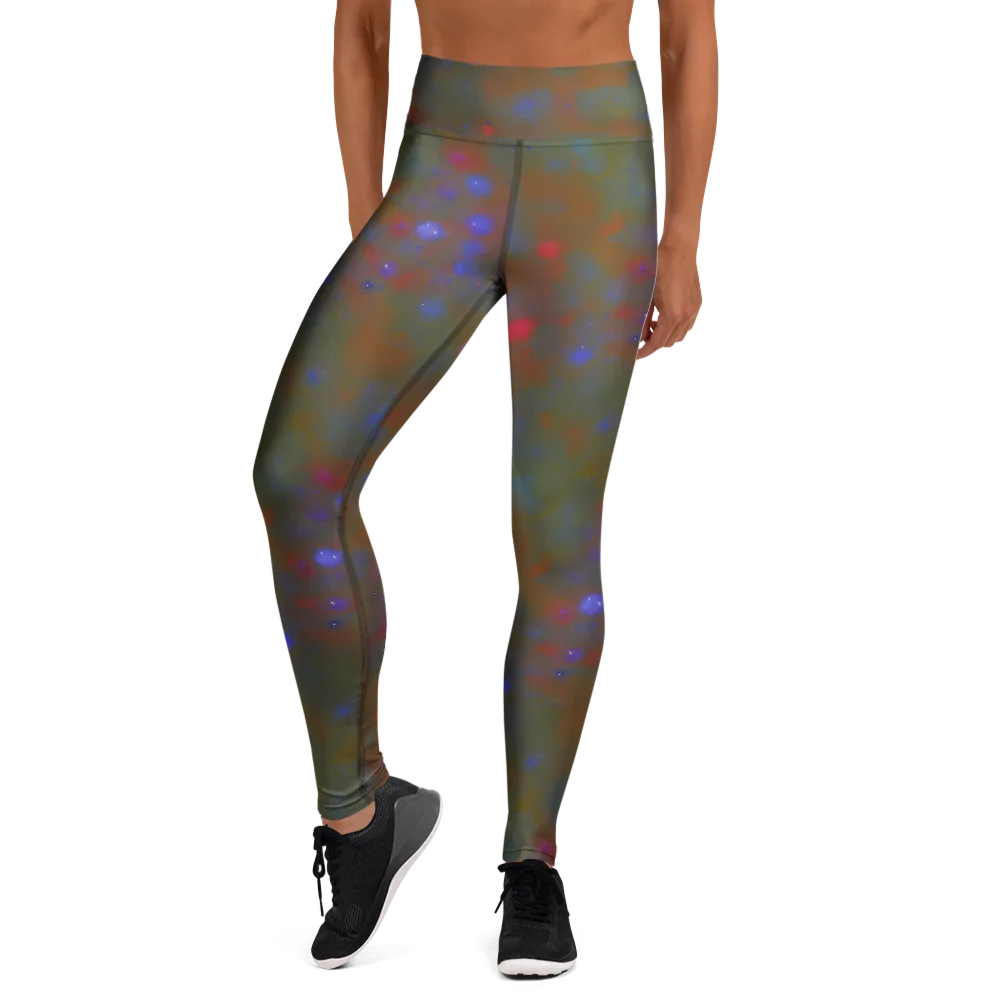 Nebula Moss on Yoga Leggings — Front