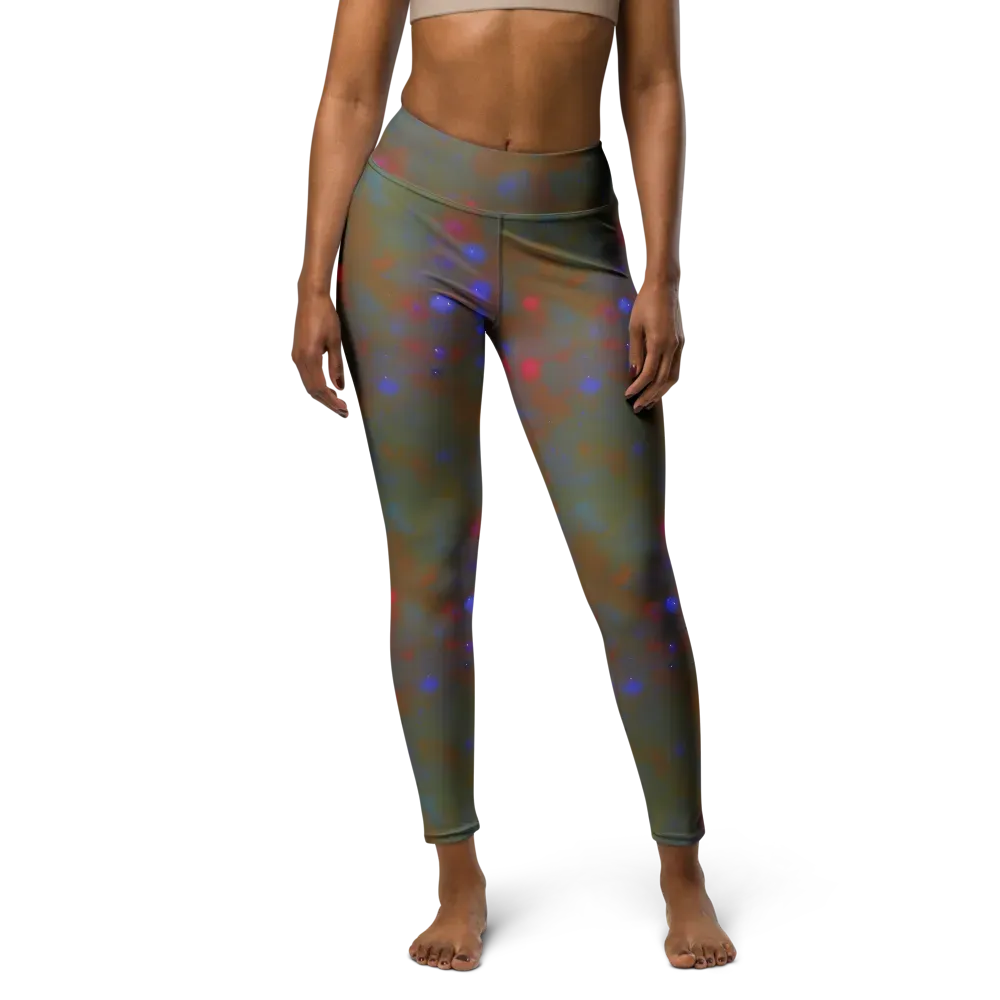 Nebula Moss on Yoga Leggings — Front