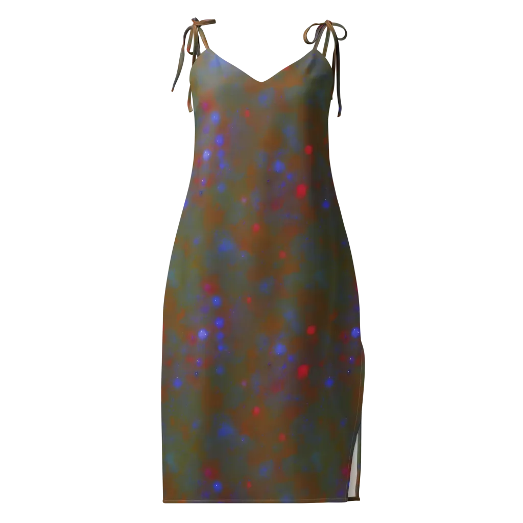 Nebula Moss on Slip Dress — Front