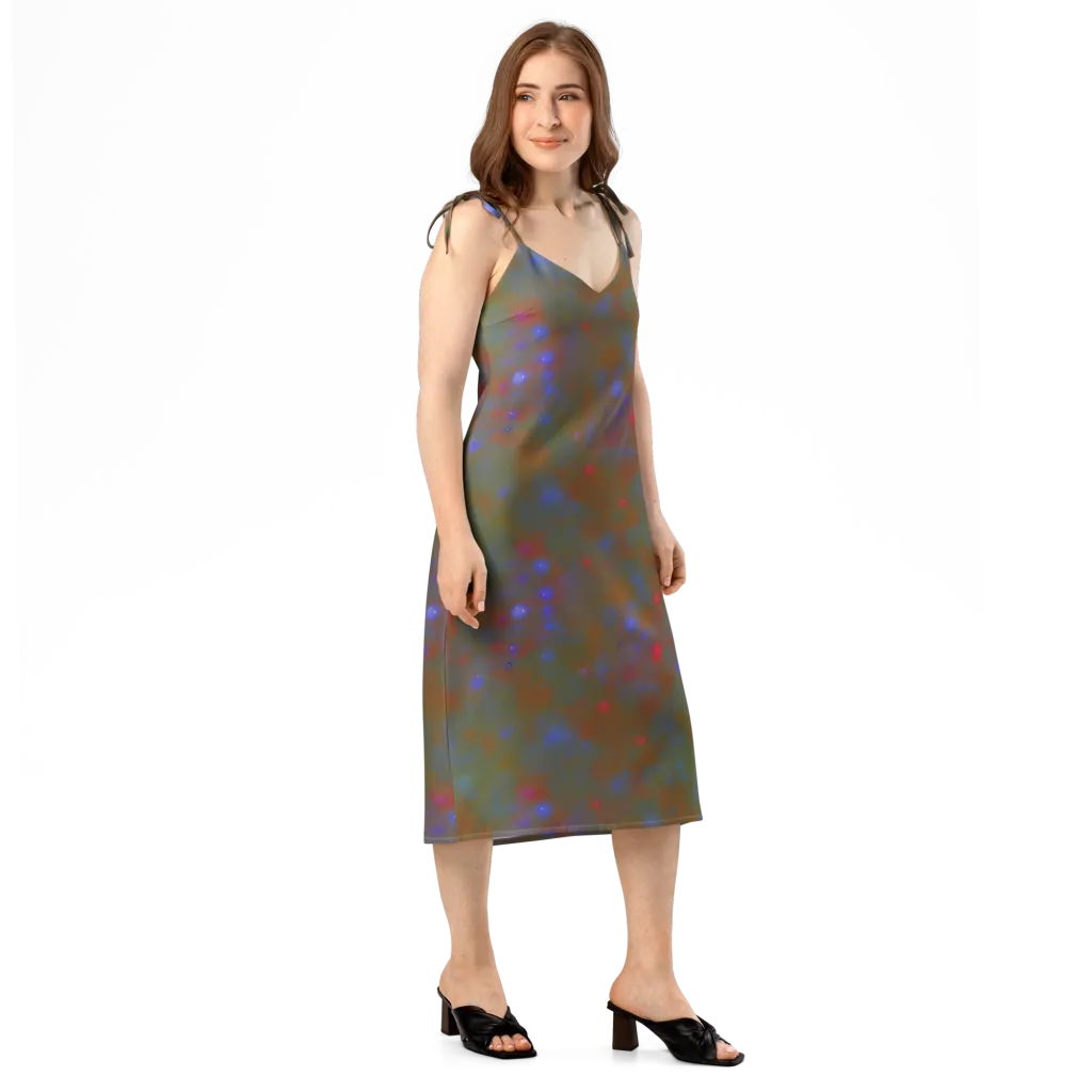 Nebula Moss on Slip Dress — Right Front