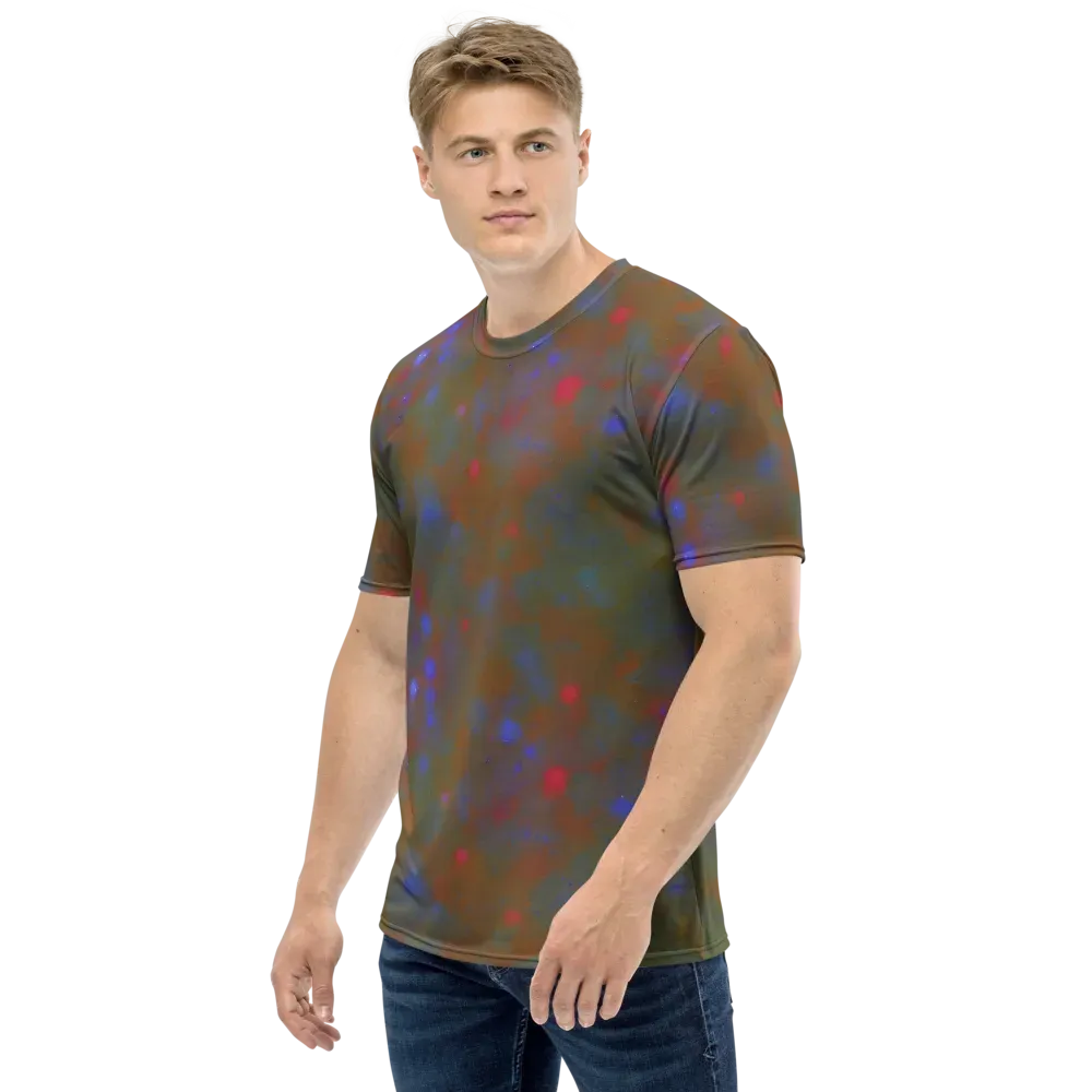 Nebula Moss on Men's Crew Neck T-Shirt — Left