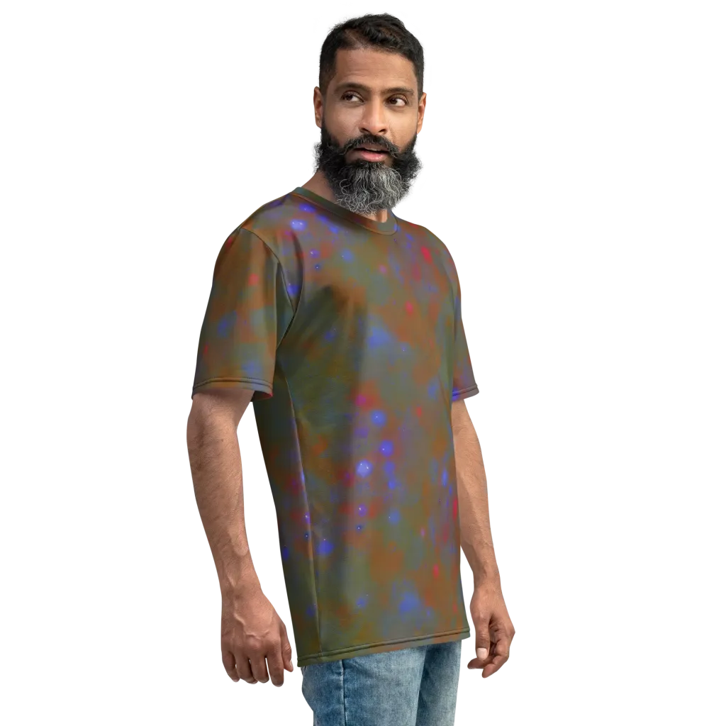Nebula Moss on Men's Crew Neck T-Shirt — Right