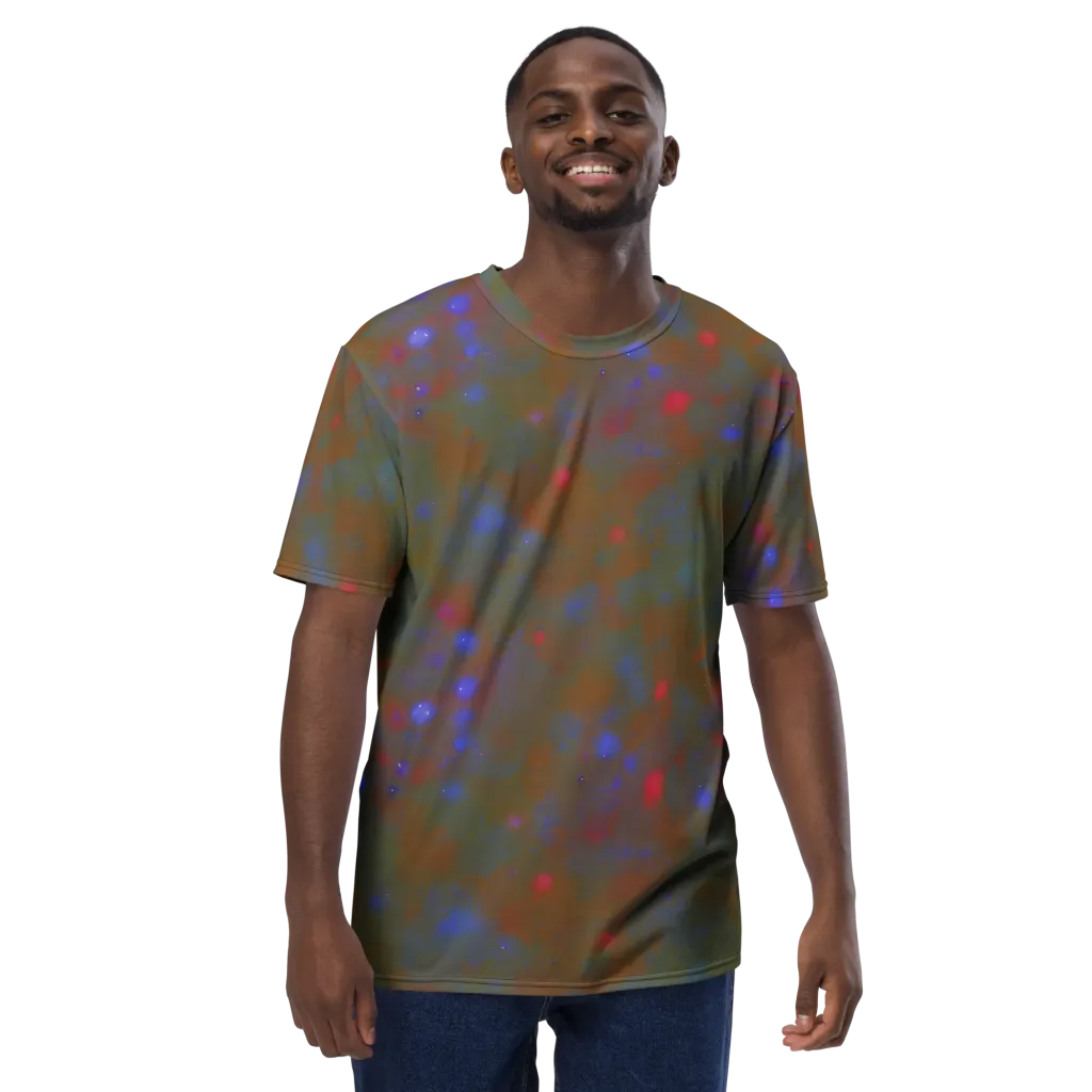 Nebula Moss on Men's Crew Neck T-Shirt — Front