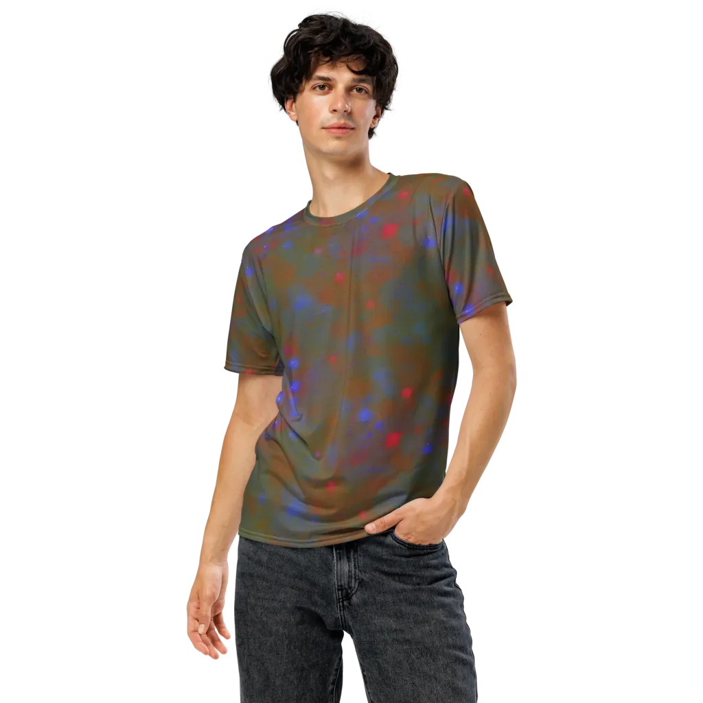 Nebula Moss on Men's Crew Neck T-Shirt — Front