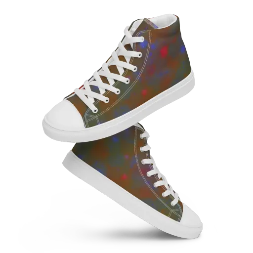 Nebula Moss on a Men's High Top Canvas Shoes