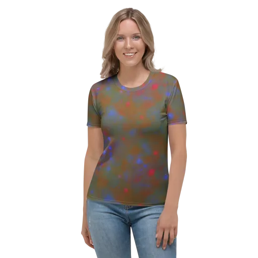 Nebula Moss on a Women's Crew Neck T-Shirt