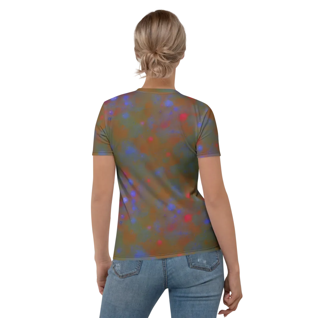 Nebula Moss on Women's Crew Neck T-Shirt — Back