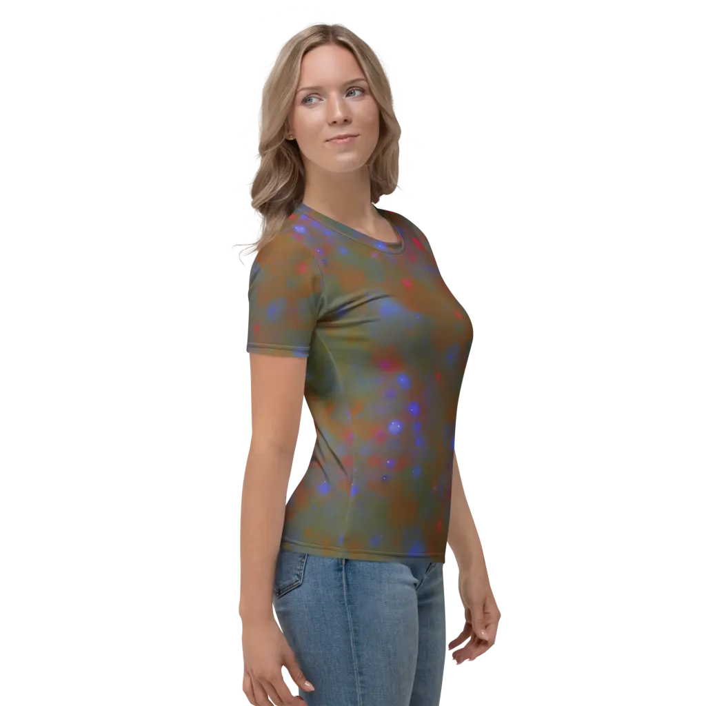 Nebula Moss on Women's Crew Neck T-Shirt — Right
