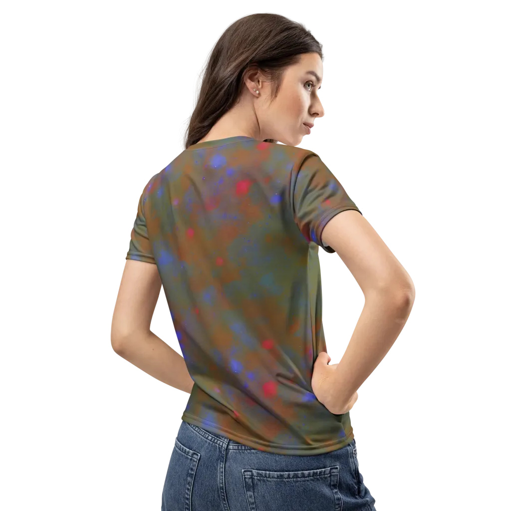 Nebula Moss on Women's Crew Neck T-Shirt — Back