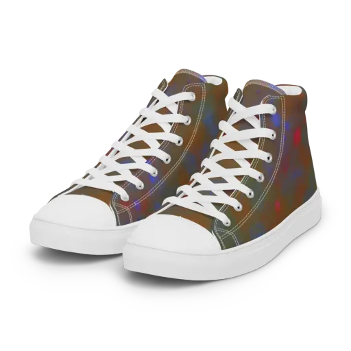 Nebula Moss on a Women's High Top Canvas Shoes