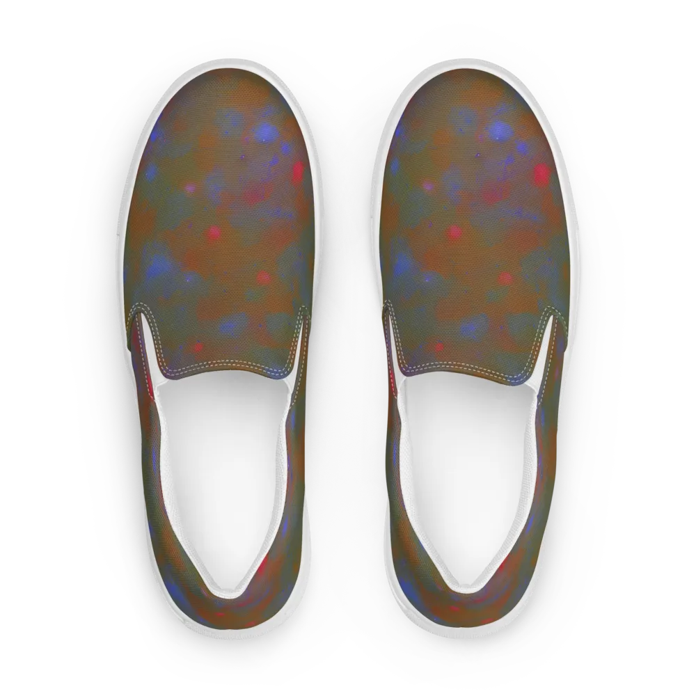 Nebula Moss on Men's Slip-On Canvas Shoes — Front