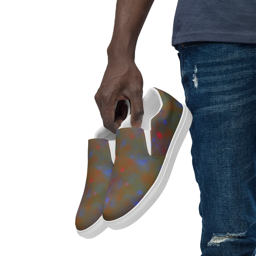 Nebula Moss on Men's Slip-On Canvas Shoes — Left Front