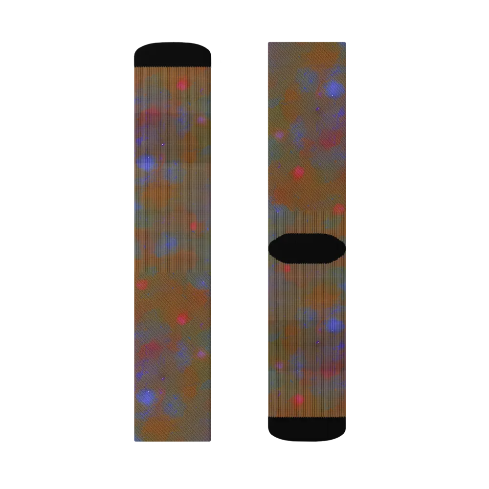 Nebula Moss on Socks — Left Sock