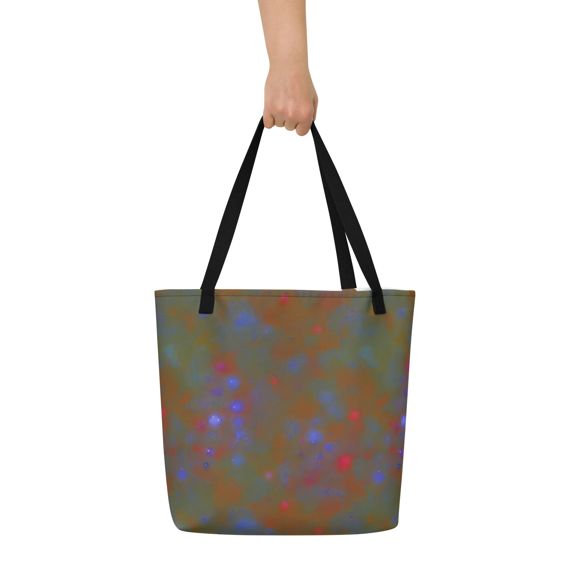 Nebula Moss on Large Tote Bag W/ Pocket — Front