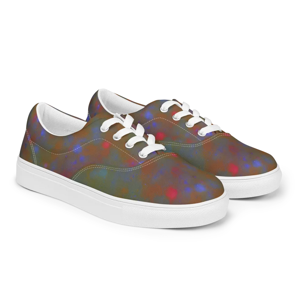 Nebula Moss on Men's Lace-Up Canvas Shoes — Right Front