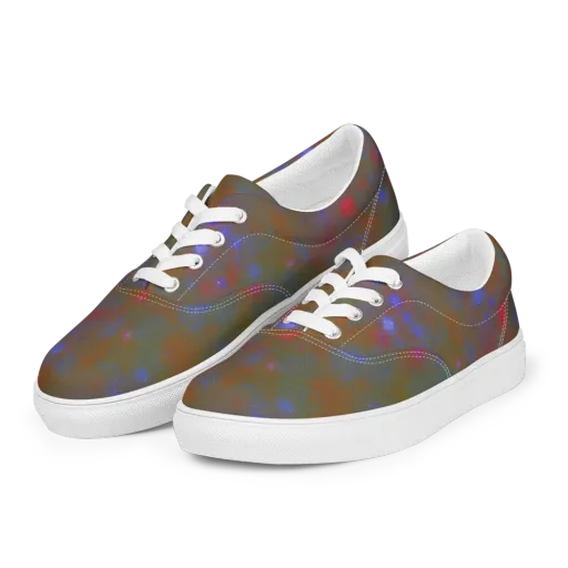 Nebula Moss on a Men's Lace-Up Canvas Shoes