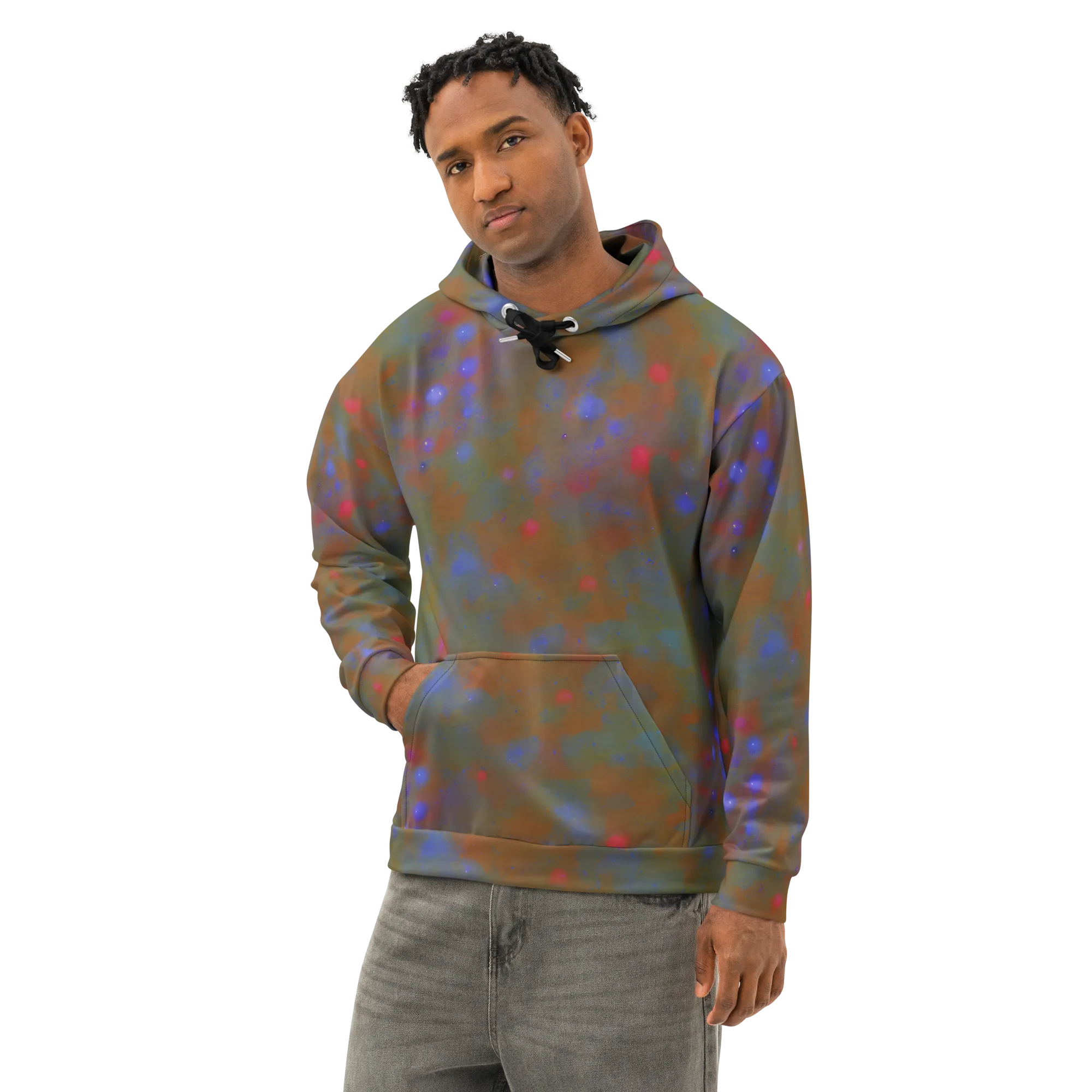Nebula Moss on Cotton Hoodie — Left Front
