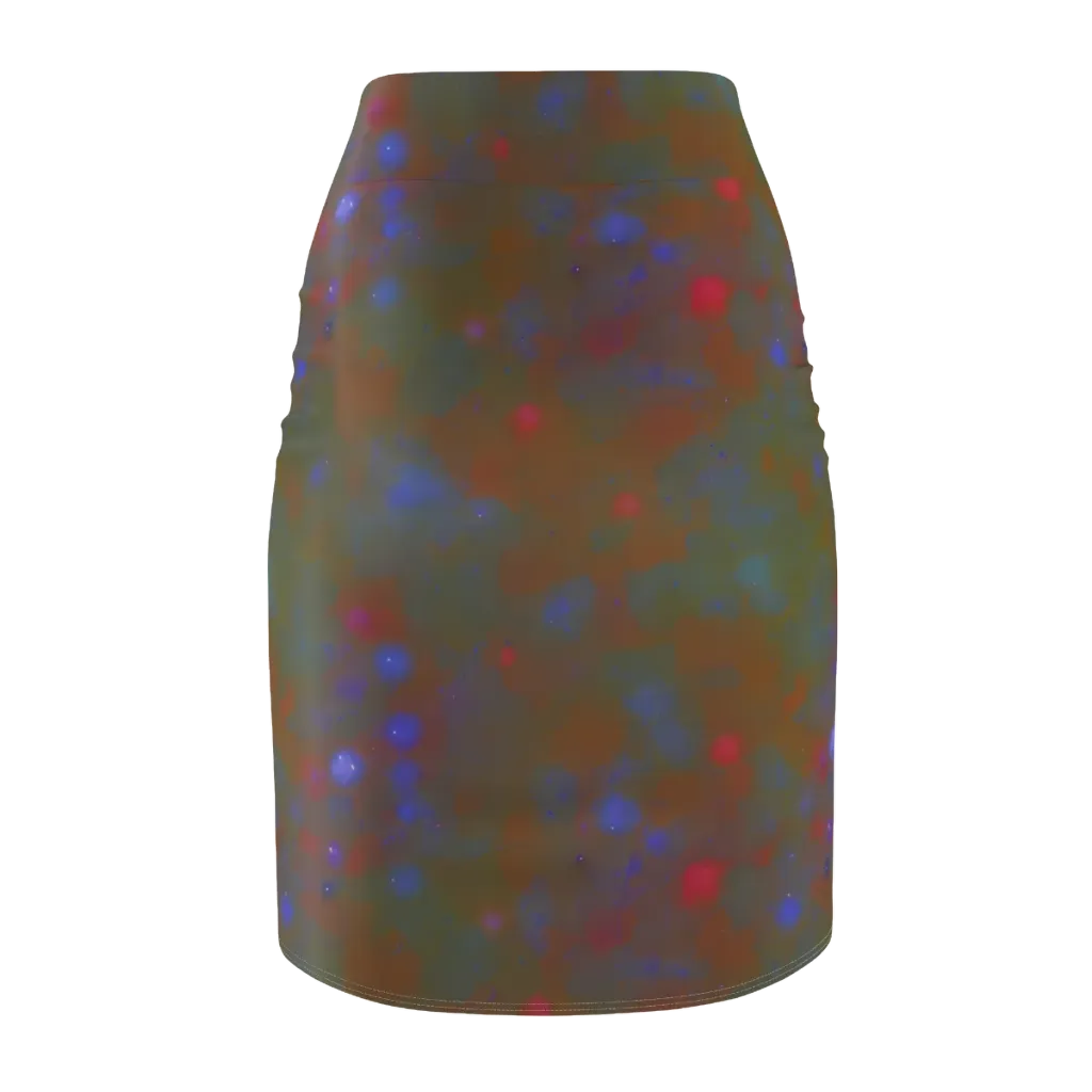Nebula Moss on Pencil Skirt — Back