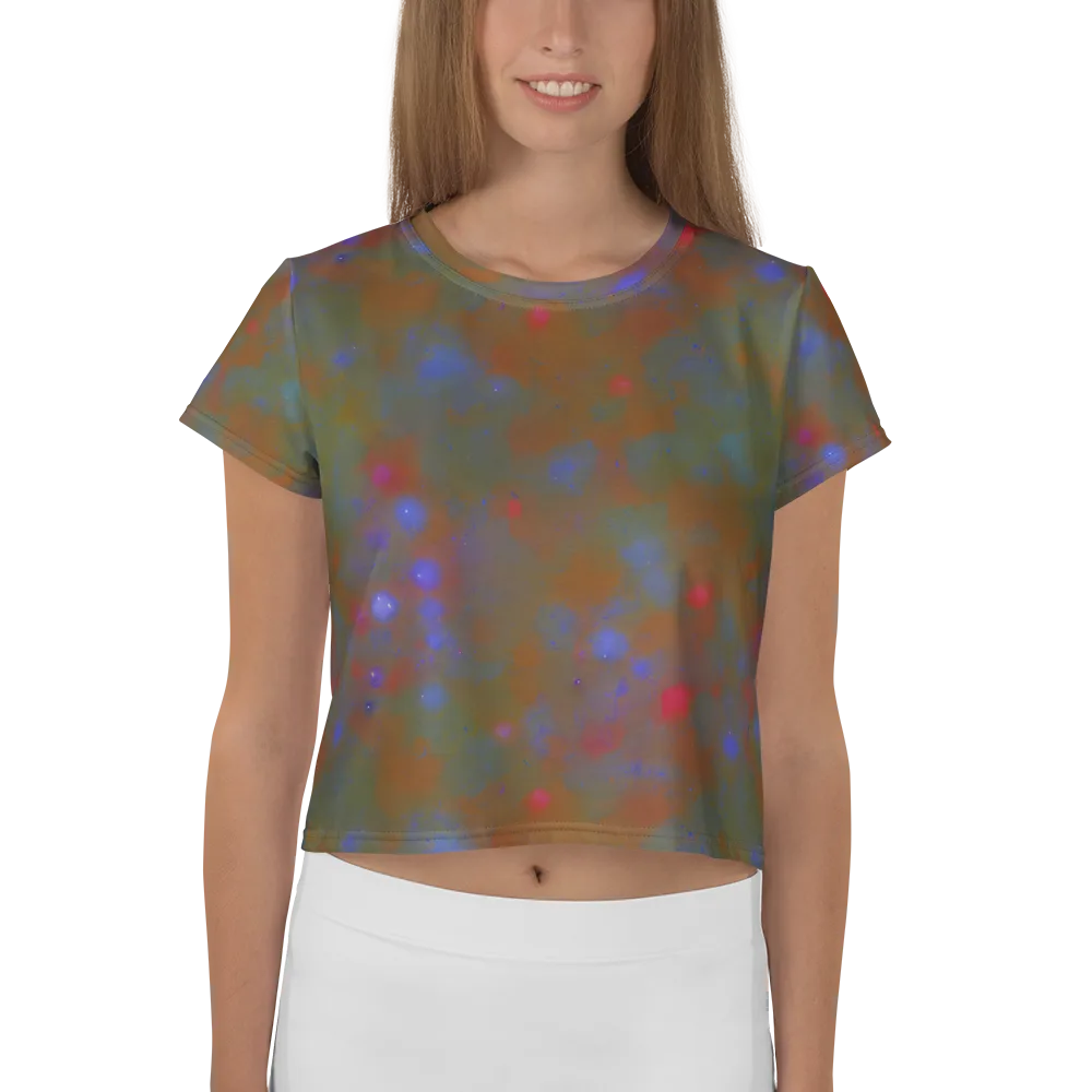 Nebula Moss on Crop Tee — Front