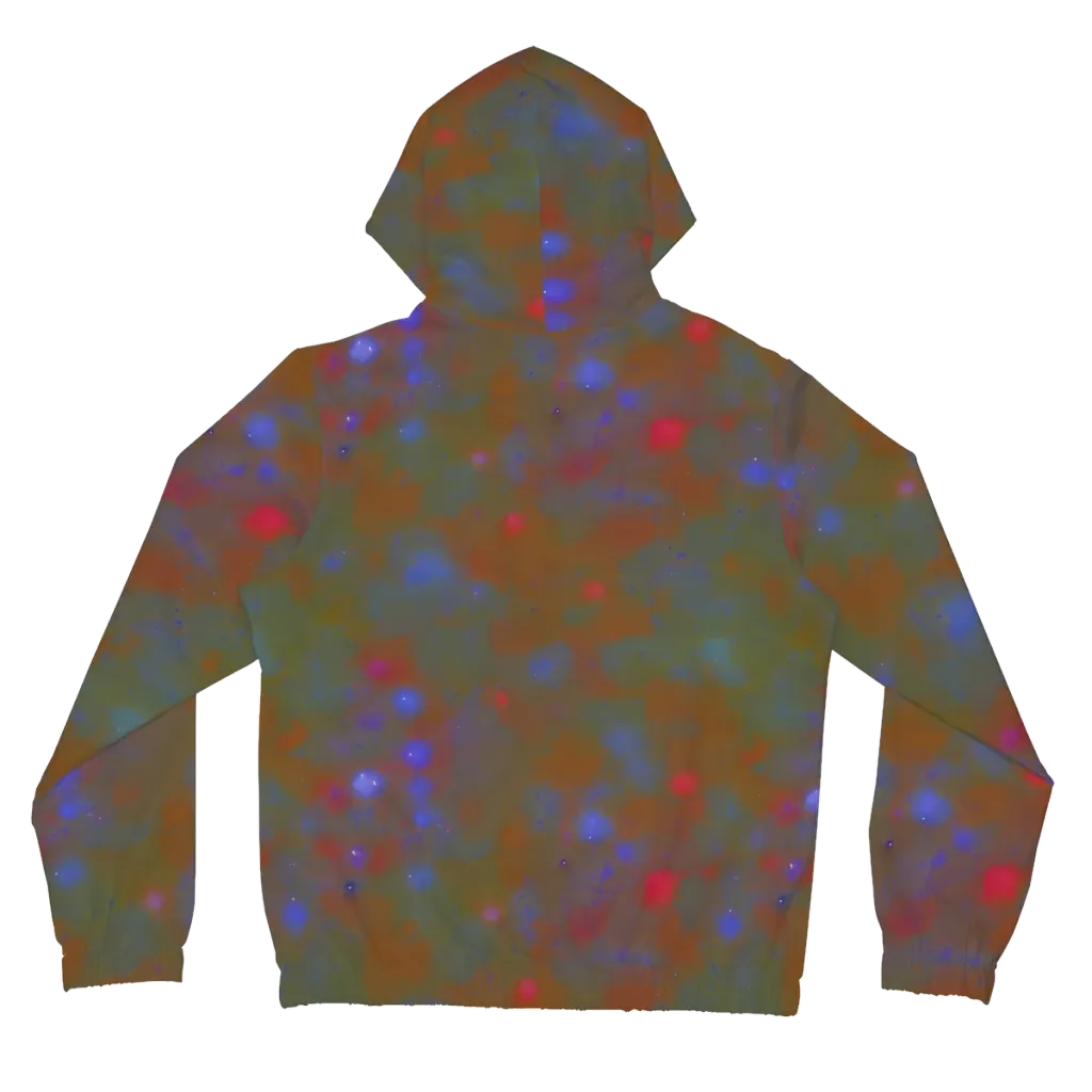 Nebula Moss on Women's Full-Zip Hoodie — Back