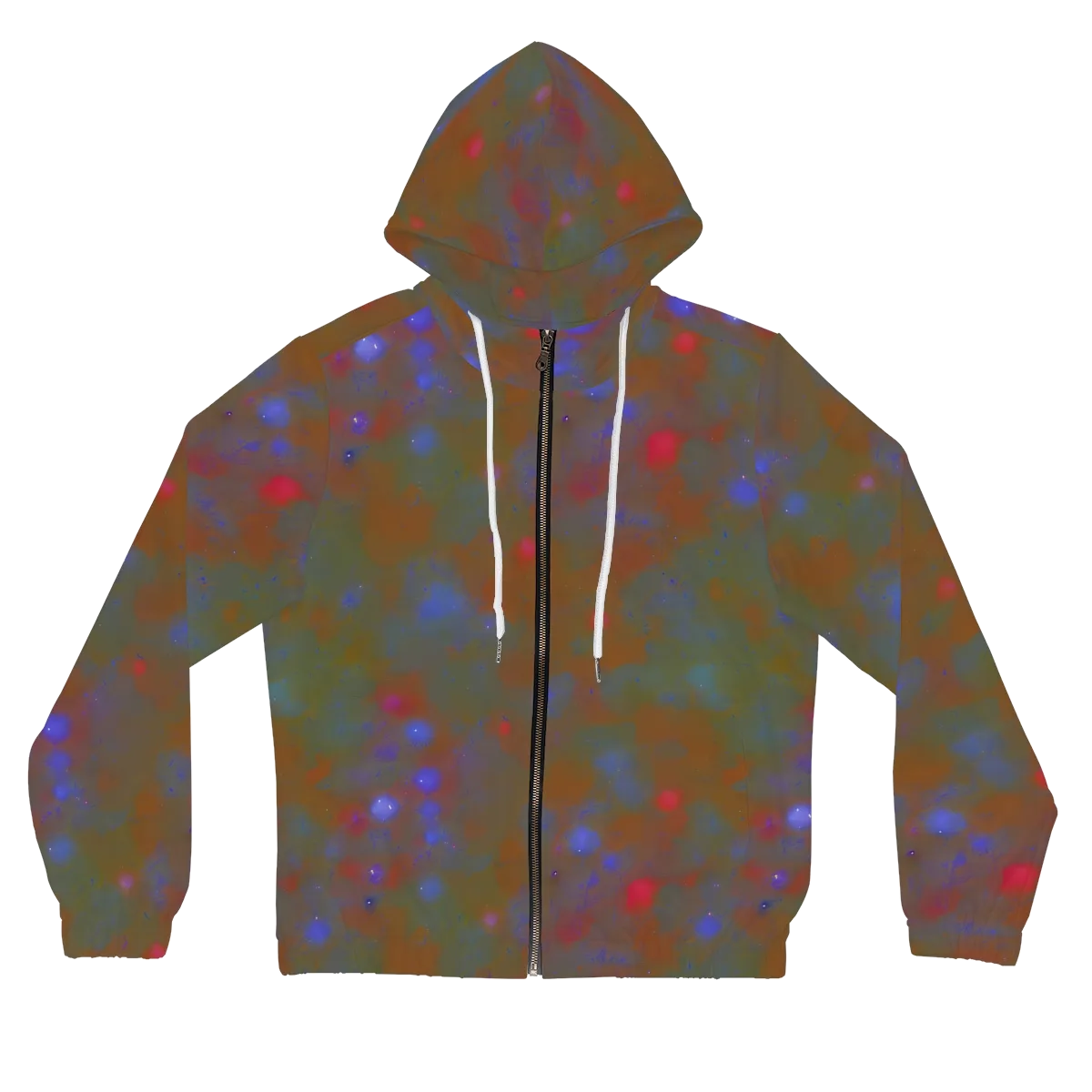 Nebula Moss on Women's Full-Zip Hoodie — Front