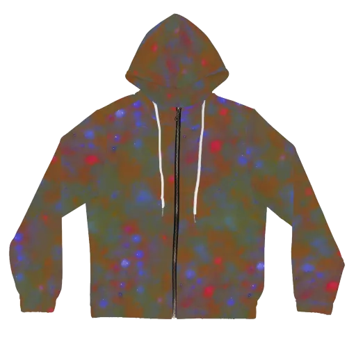 Nebula Moss on a Women's Full-Zip Hoodie