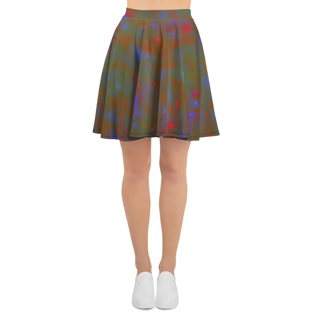 Nebula Moss on Skater Skirt — Front