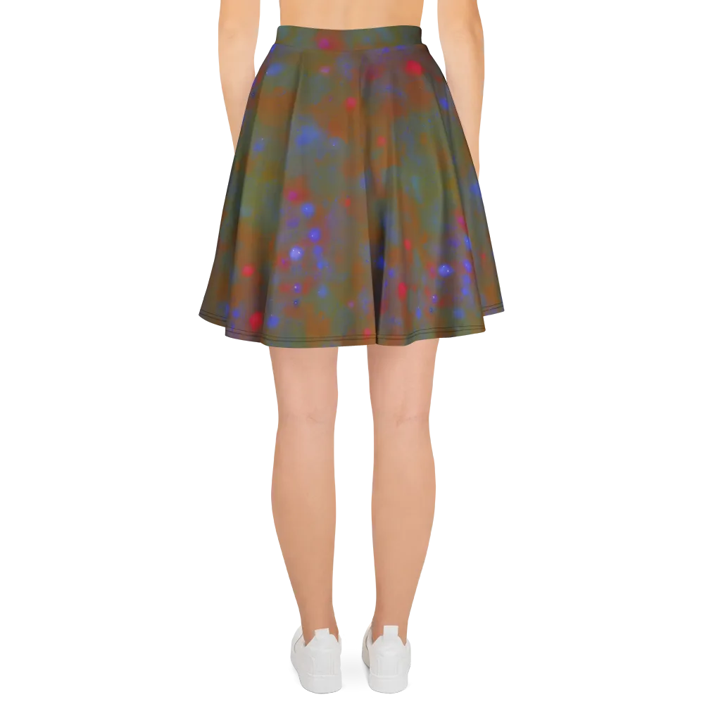 Nebula Moss on Skater Skirt — Back