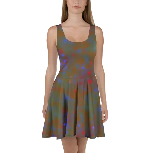 Nebula Moss on a Skater Dress