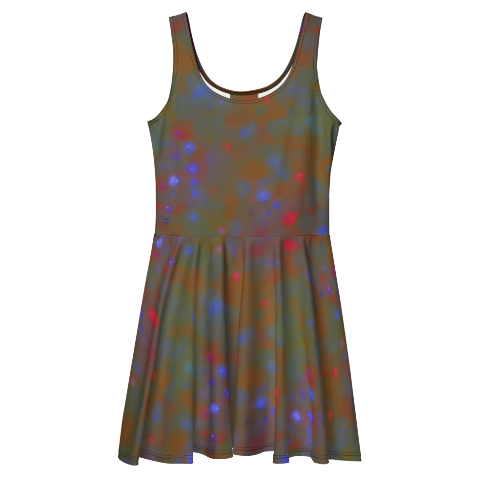 Nebula Moss on Skater Dress — Front