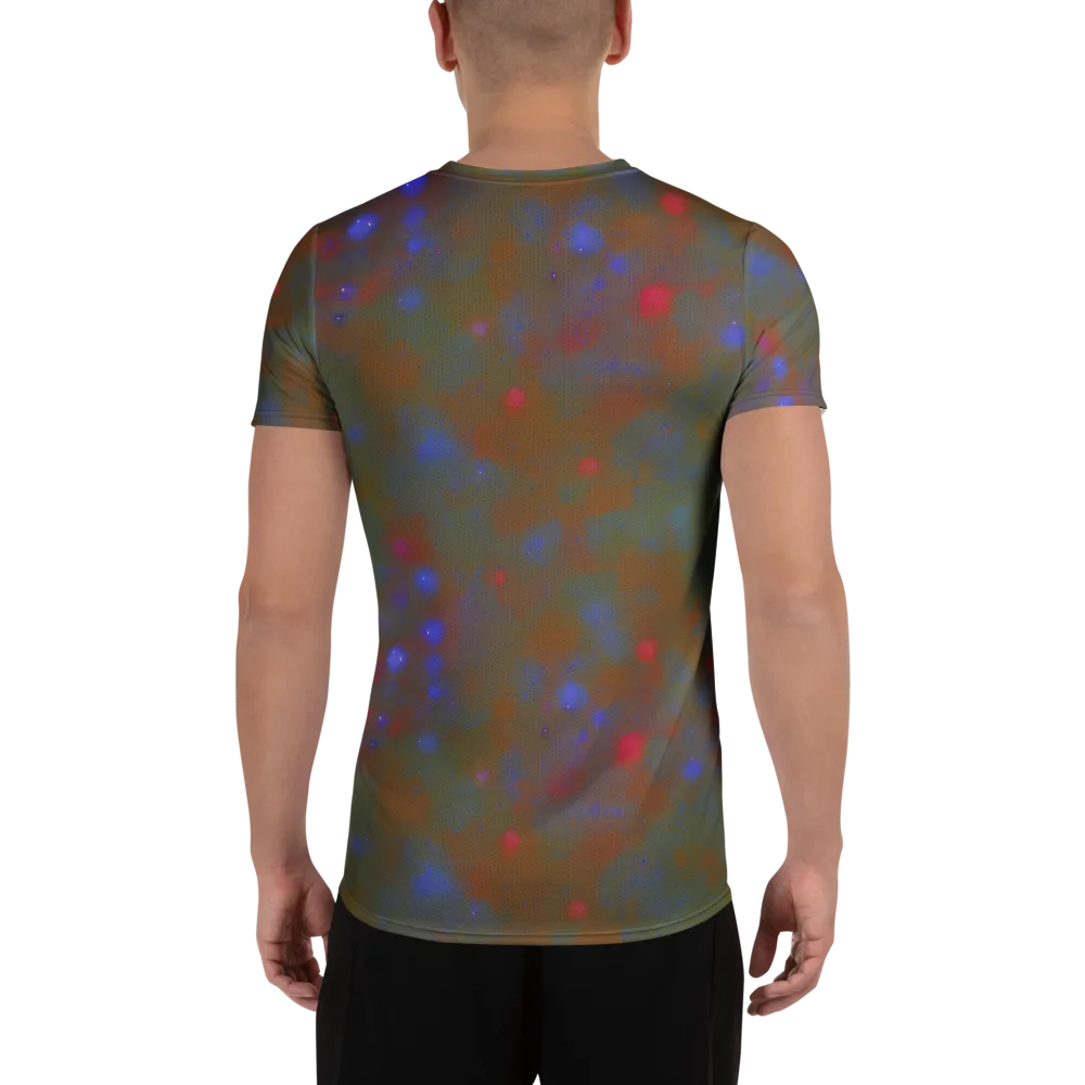 Nebula Moss on Men's Athletic T-Shirt — Back