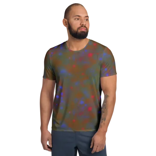 Nebula Moss on a Men's Athletic T-Shirt