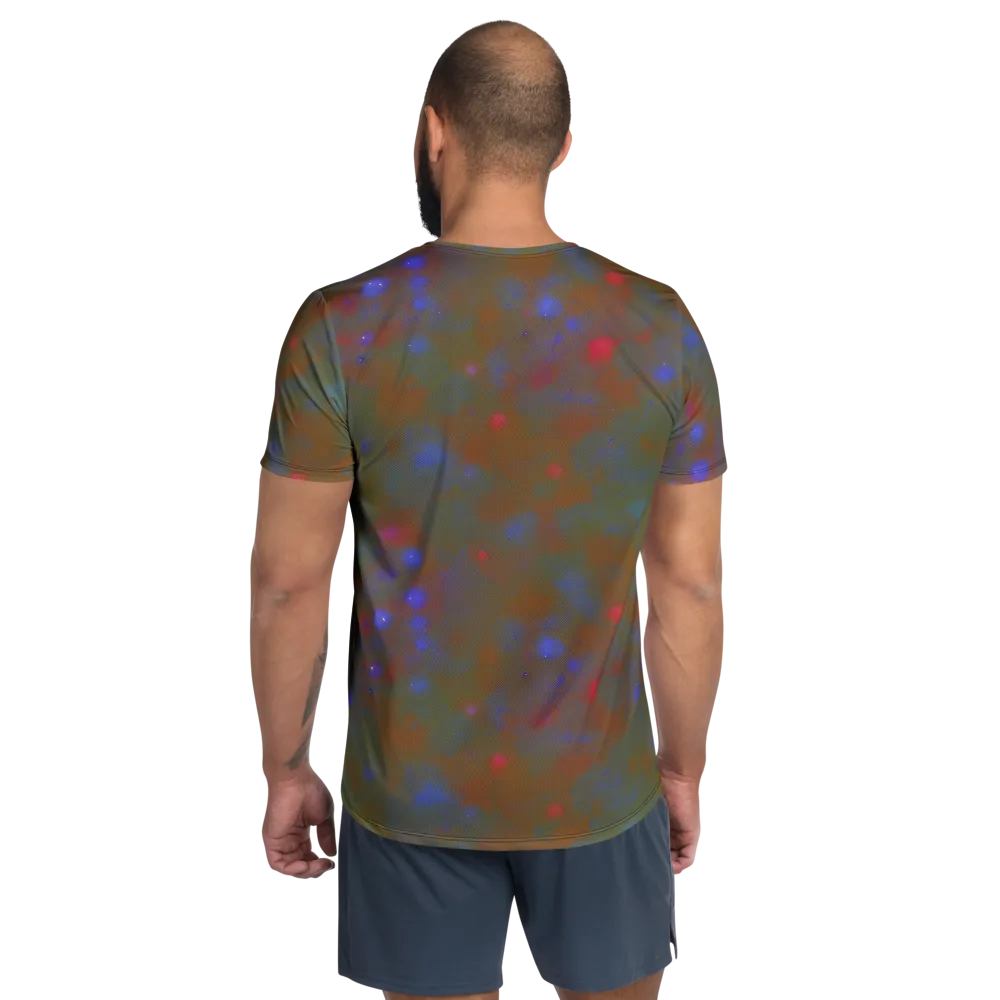 Nebula Moss on Men's Athletic T-Shirt — Back