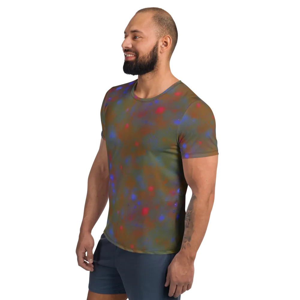 Nebula Moss on Men's Athletic T-Shirt — Left