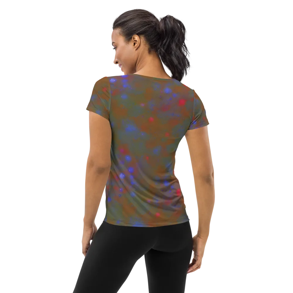 Nebula Moss on Women's Athletic T-Shirt — Back