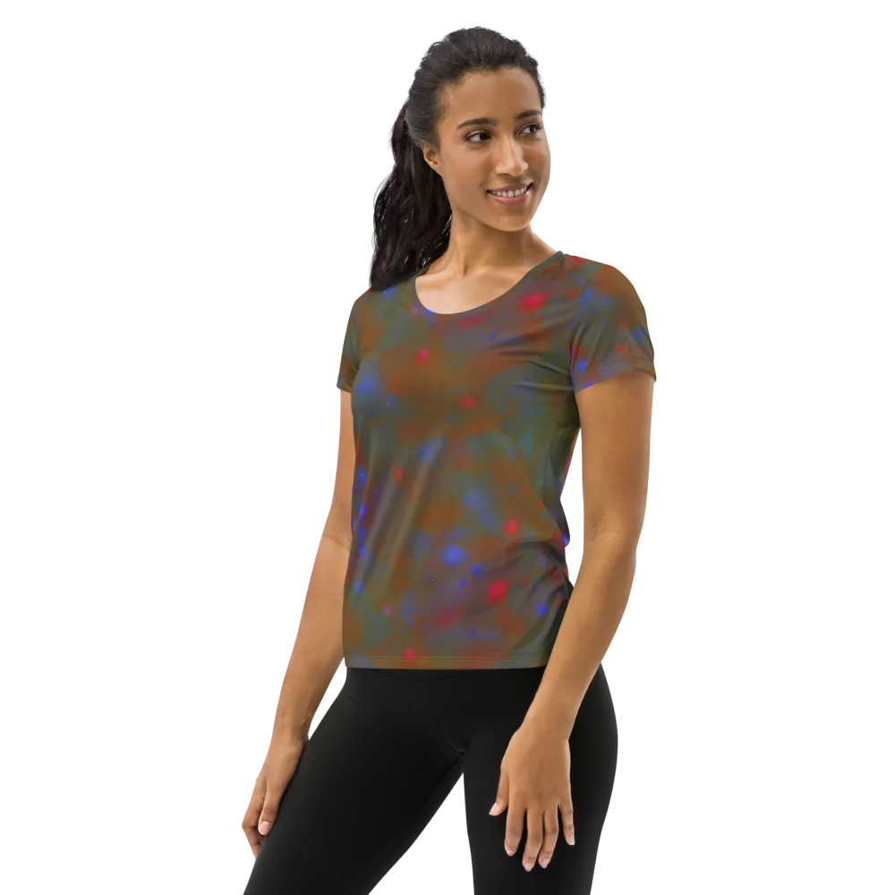 Nebula Moss on Women's Athletic T-Shirt — Left