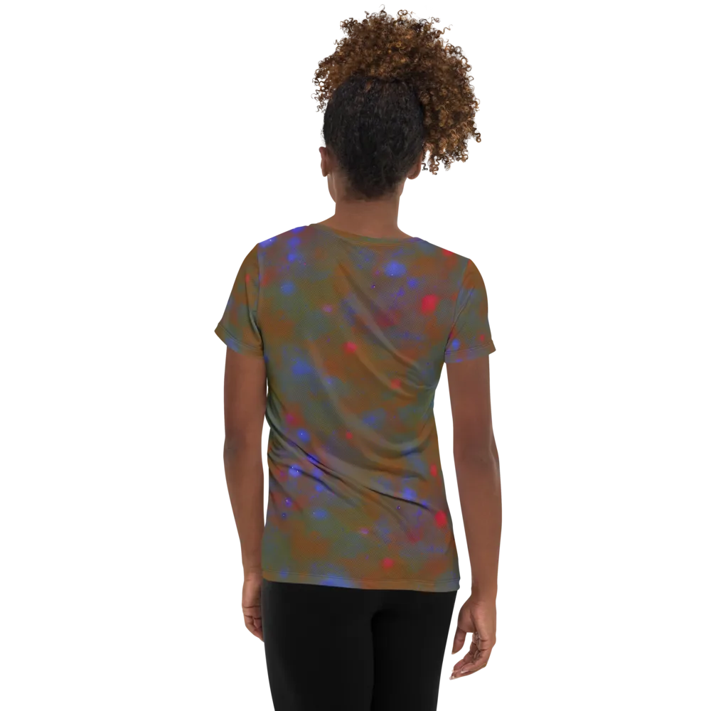 Nebula Moss on Women's Athletic T-Shirt — Back