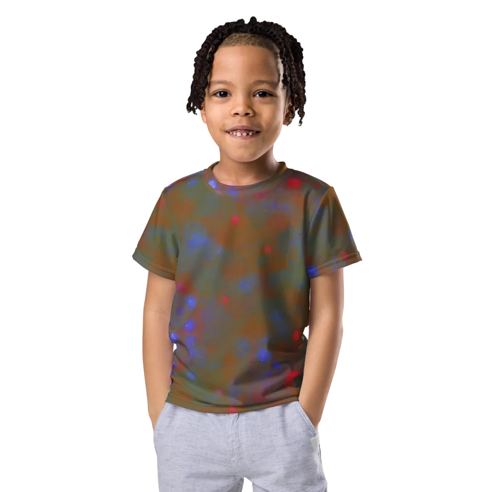 Nebula Moss on Kids Crew Neck T-Shirt — Front