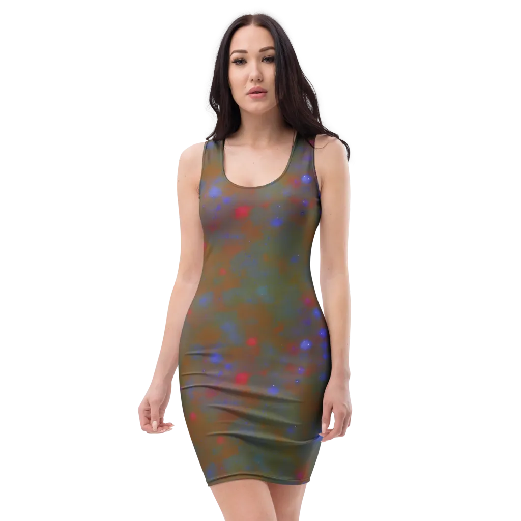 Nebula Moss on Bodycon Dress — Front