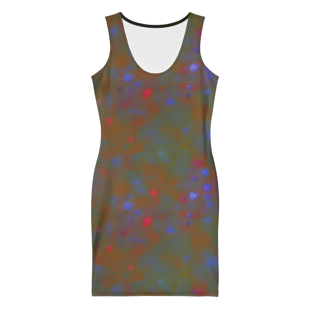 Nebula Moss on Bodycon Dress — Front