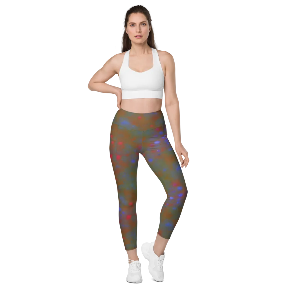 Nebula Moss on Leggings with Pockets — Front