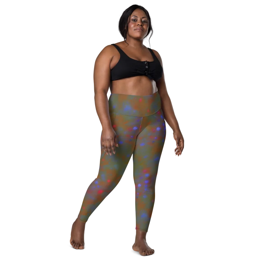 Nebula Moss on Leggings with Pockets — Front