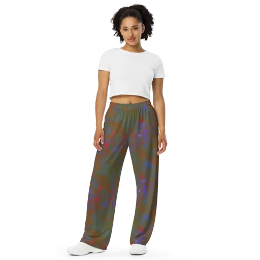 Nebula Moss on a Wide-Leg Pants