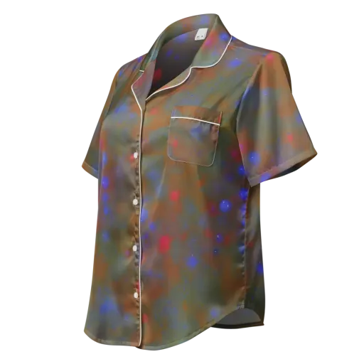 Nebula Moss on a Women's Short Sleeve Pajama Top
