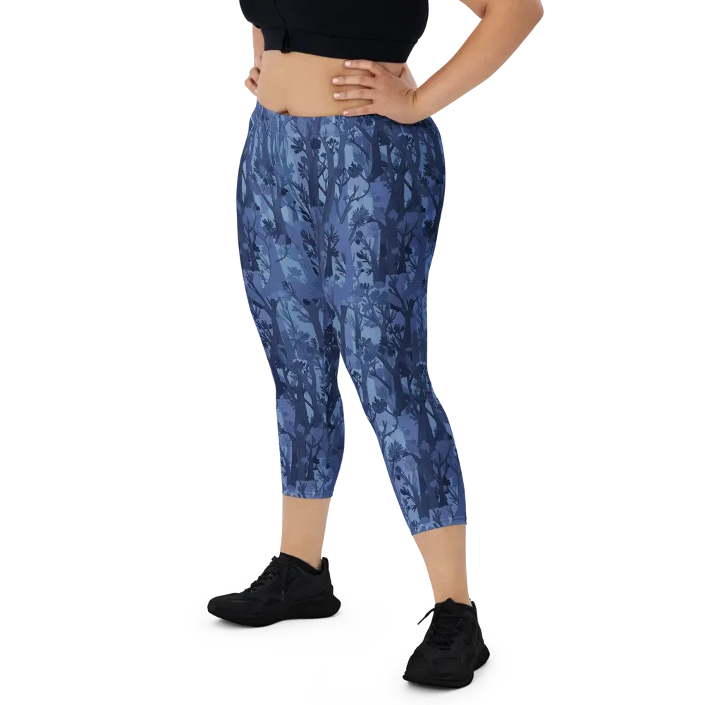 Moonlit Grove on Capri Leggings — Front