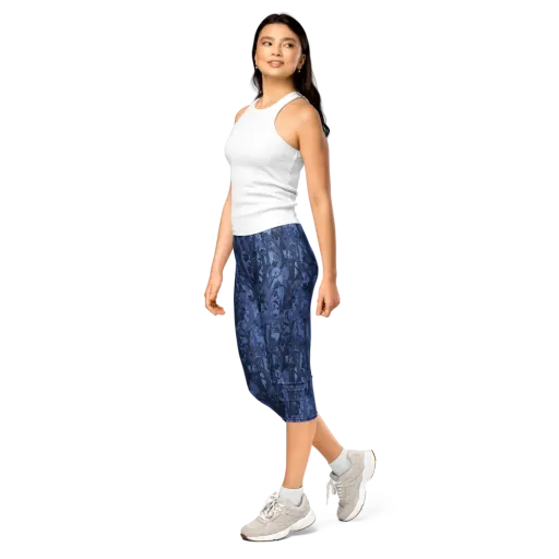 Moonlit Grove on a Capri Leggings