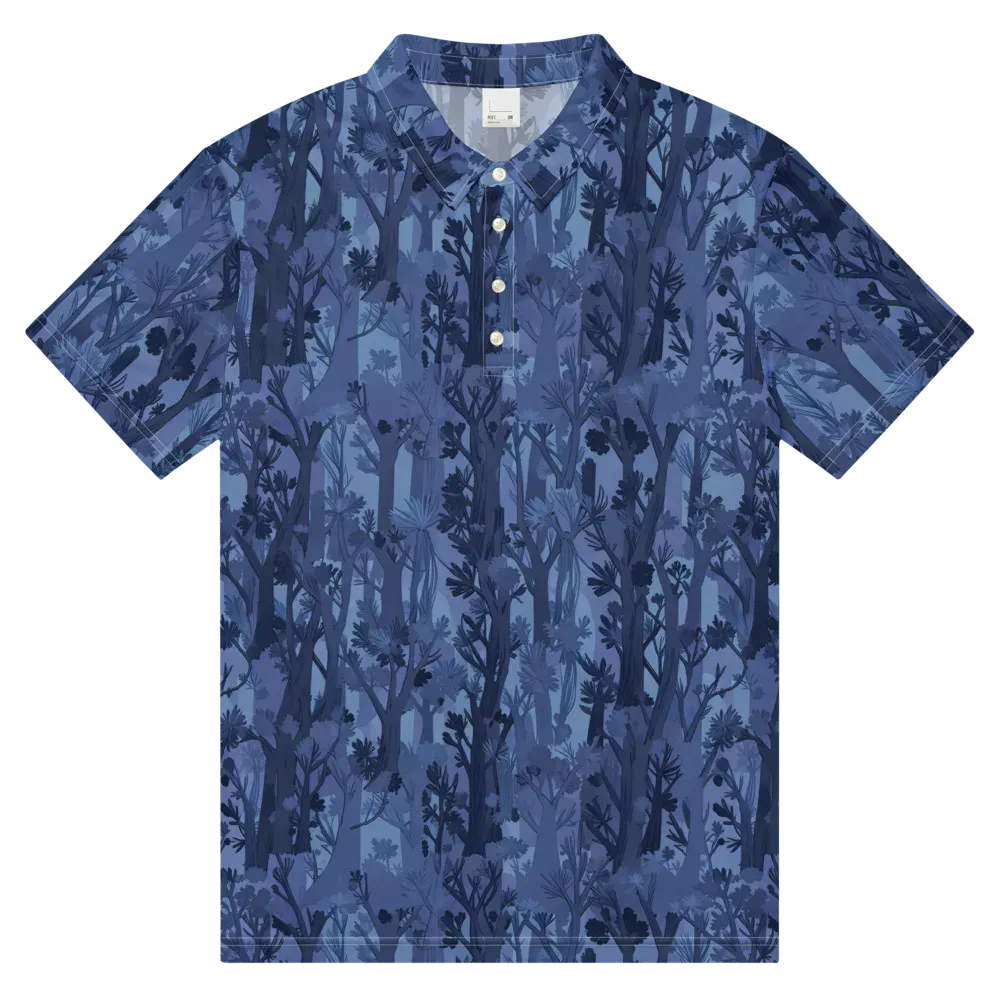 Moonlit Grove on Men's Slim Fit Polo Shirt — Front