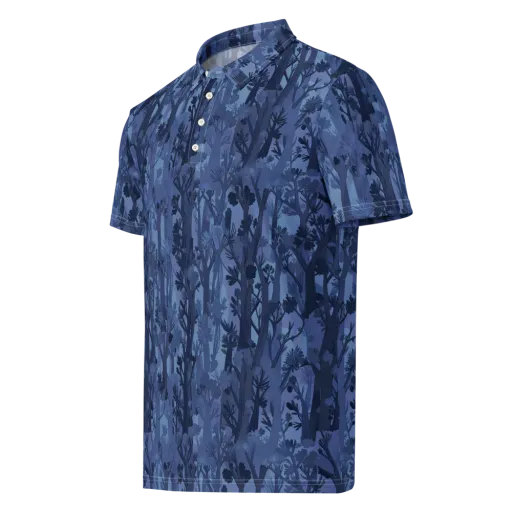 Moonlit Grove on a Men's Slim Fit Polo Shirt